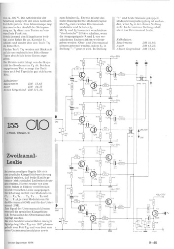 Zweikanal Leslie Klangeffekt für Orgeln Elektor Magazine