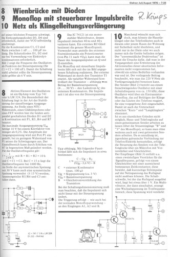 Monoflop Mit Steuerbarer Impulsbreite Mit 74121 Elektor Magazine