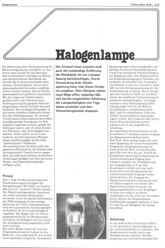  Halogenlampe (Helligkeit regeln, Spannungsregler, D/A-Wandler, Niederspannung) 