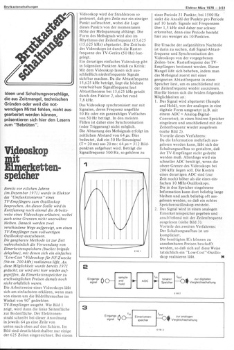  Brutkasten (Schaltungsidee) (Videoskop mit Eimerkettenspeicher, TV als Oszilloskop) 