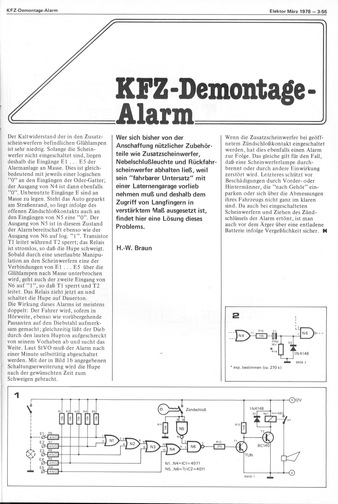  KFZ-Demontage-Alarm (Lampen-Gl&uuml;hfaden-Durchgang &uuml;berwachen) 